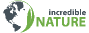Logo incredible Nature - Weltkugel und Schriftzug